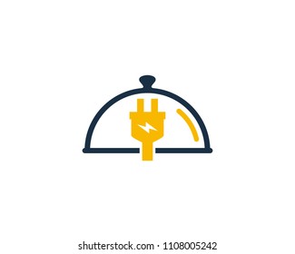 Electric Food Meal Icon Logo Design Element