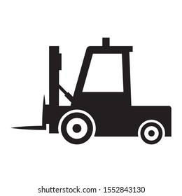 Electric  Forklift industrial truck Vector Icon design