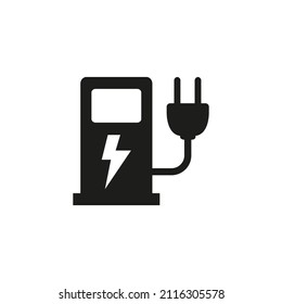 Electric Fuel Pump Icon On White Background.