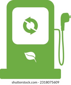 
Electric Fuel Pump Icon Vector Design Graphic. Charging point station for hybrid vehicles cars 
 svg