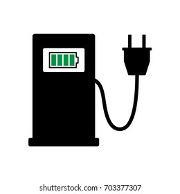 Electric fueling. Vector illustration on white background