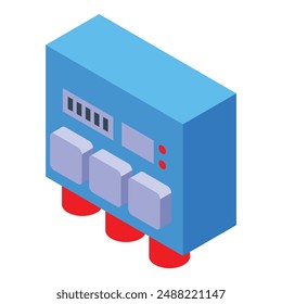 Electric fuse box with red emergency buttons ensuring safety and overload protection for electrical circuits