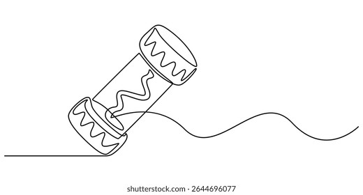 Electric fuse continuous one line drawing, Electric fuse icon Flat outline fill, Car electrical fuses isolated on white background object concept, Electric fuse icon Outline vector symbol. minimalist.