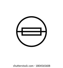 Electric fuse icon with circle