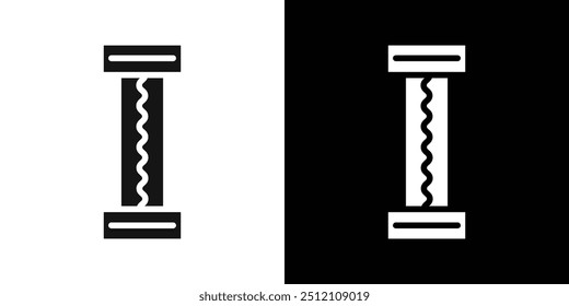 Electric fuse icon Flat fill set collection