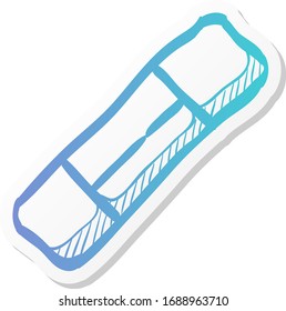 Electric fuse icon in sticker color style. Short biscuit protection safety