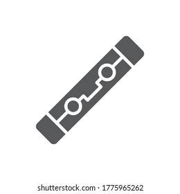 Electric fuse vector icon symbol electronic isolated on white background