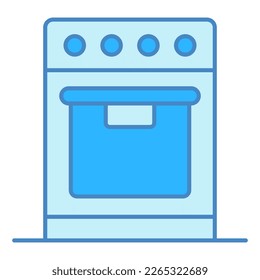 Electric, gas stove with oven  - icon, illustration on white background, similar style