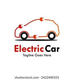 Electric gear design logo template illustration
