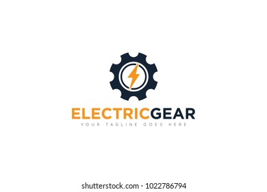 electric gear logo and icon Vector design Template. Vector Illustrator Eps.10