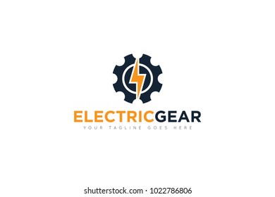 electric gear logo and icon Vector design Template. Vector Illustrator Eps.10