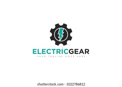electric gear logo and icon Vector design Template. Vector Illustrator Eps.10