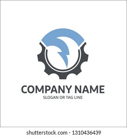 electric gear logo simple