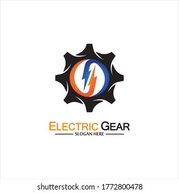 Electric Gear Vector Logo Template Illustration Stock Vector (Royalty ...