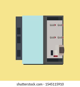 Electric generator Flat Illustration series 1