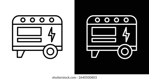 Electric generator icon Graphic vector set for ui design