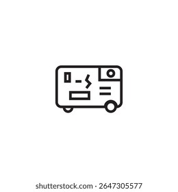 gerador elétrico ícone ilustração elemento design