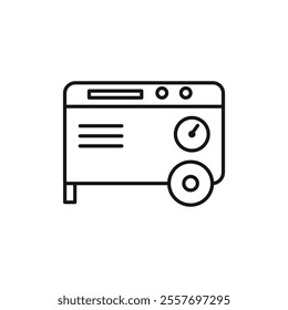 Electric generator icon Isolated flat vector in outline