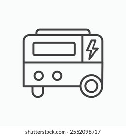 Electric generator icon. line style vector icon.