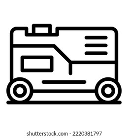 Electric generator icon outline vector. Diesel power. Portable machine