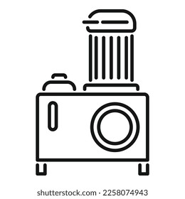 Electric generator icon outline vector. Power energy. Station river