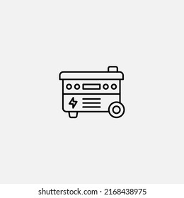 Electric Generator Icon Sign Vector,Symbol, Logo Illustration For Web And Mobile