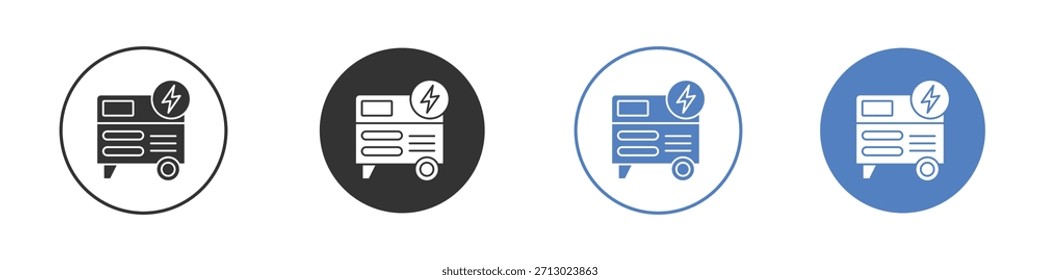 Icono de generador eléctrico simple Vector minimalista EPS