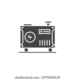 Electric generator icon Simple thin line flat symbol