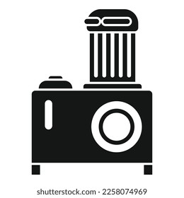 Electric generator icon simple vector. Power energy. Station river