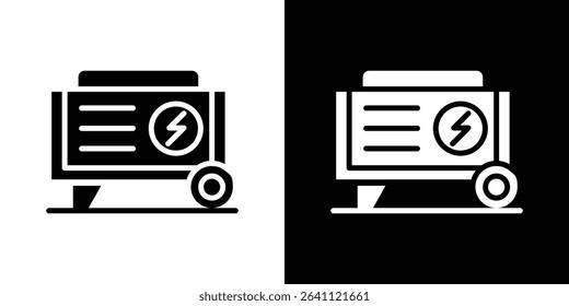Electric generator icon symbols. Vector illustration.