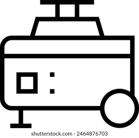 electric generator icon. Thin linear style design isolated on white background