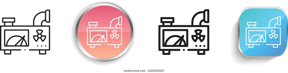 electric generator icon. Thin Linear, Regular and Button Style Design Isolated On White Background