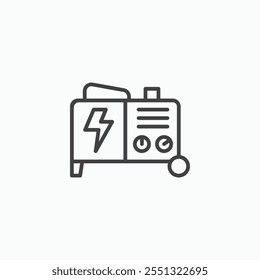 Electric generator icon vector illustration. EPS10