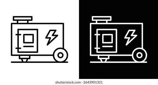 ícone gerador elétrico vetor simples elemento ilustração editável