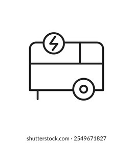 Electric generator icon web design in vector