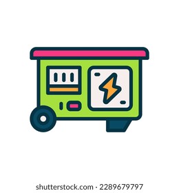 electric generator icon for your website, mobile, presentation, and logo design.