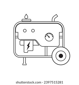 Icono de generador eléctrico,diseño de ilustración vectorial