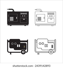 Elektrischer Generator-Symbol, Vektor-Illustration-Design
