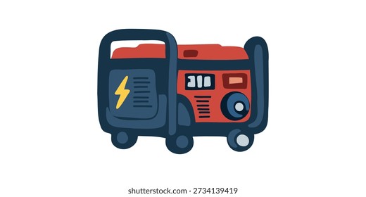 electric generator industrial power vector illustration