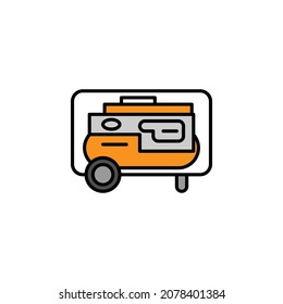 electric generator line colored icon. Elements of energy illustration icons. Signs, symbols can be used for web, logo, mobile app, UI, UX
