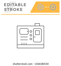 Electric generator line icon