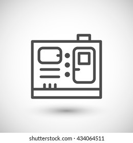 Electric Generator Line Icon