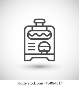 Electric generator line icon