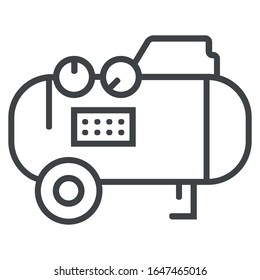 electric generator line icon on white background