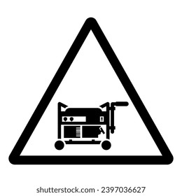 Signo de símbolo del generador eléctrico,Ilustración vectorial, Aislar en la etiqueta de fondo blanco. EPS10