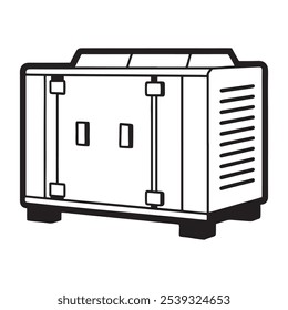 Electric generator under sleek canopy design