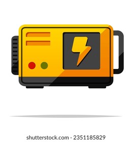 Electric generator vector isolated illustration