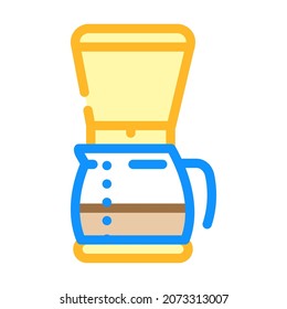 electric geyser coffee machine color icon vector. electric geyser coffee machine sign. isolated symbol illustration