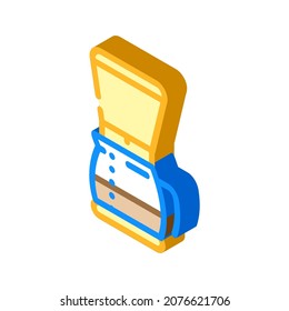electric geyser coffee machine isometric icon vector. electric geyser coffee machine sign. isolated symbol illustration