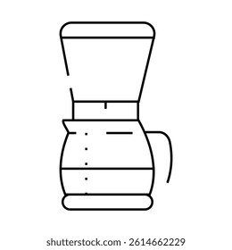 electric geyser coffee machine line icon vector. electric geyser coffee machine sign. isolated contour symbol black illustration
